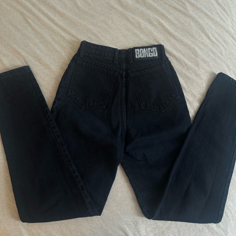Vintage Black BONGO High Rise Straight Leg Jeans